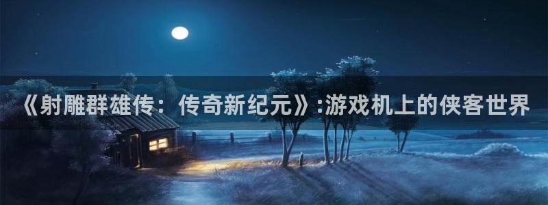 星欧娱乐什么意思：《射雕群雄传：传奇新纪元》:游戏机上的侠客