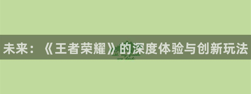 手机星欧娱乐下载安装：未来：《王者荣耀》的深度体验与创新玩法