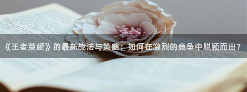 星欧娱乐注册账号：《王者荣耀》的最新战法与策略：如何在激烈的